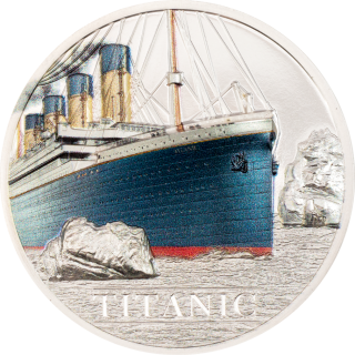 1 OZ Titanic 2022 Cook Islands, s hrudkou uhlí - PROOF